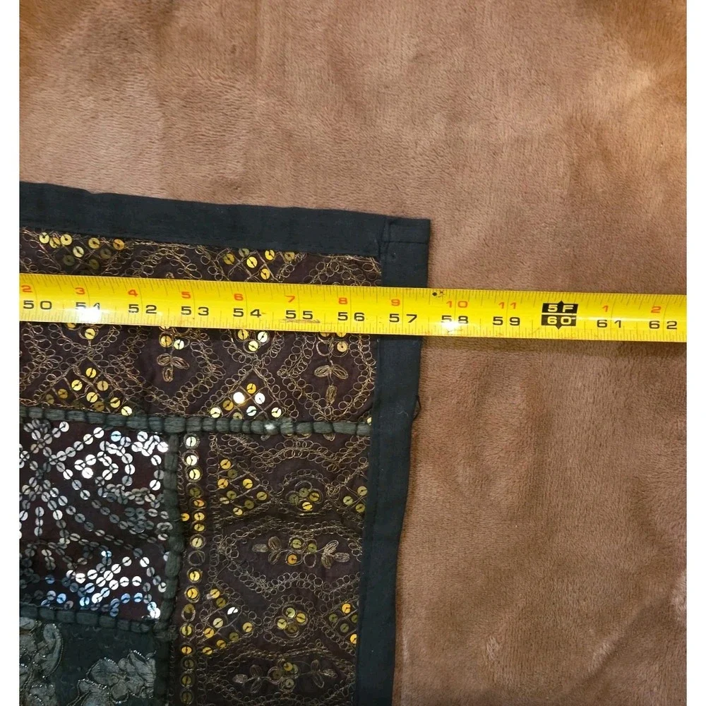 Table Runner Topper Wall Hanging Decor Made in India Quilted Sequined‎ Artisan